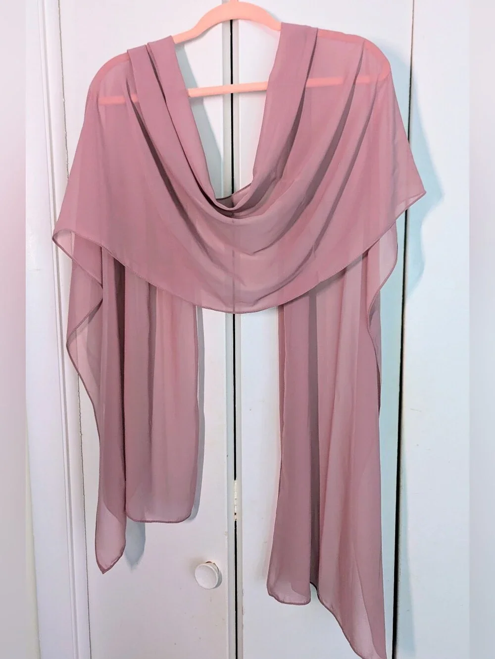 Azazie Matching Chiffon Shawl - Vintage Mauve